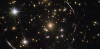 Space Warping Creates Stunning Kaleidoscope View of Distant Galaxy