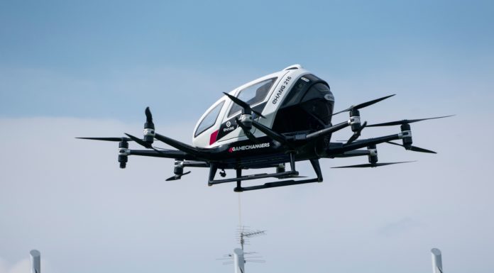 Pilotless air taxi from China’s Ehang takes flight in the US for the first time