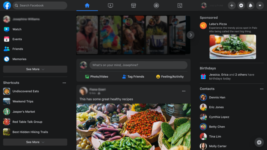 Facebook now lets most users opt-in to dark mode & desktop redesign