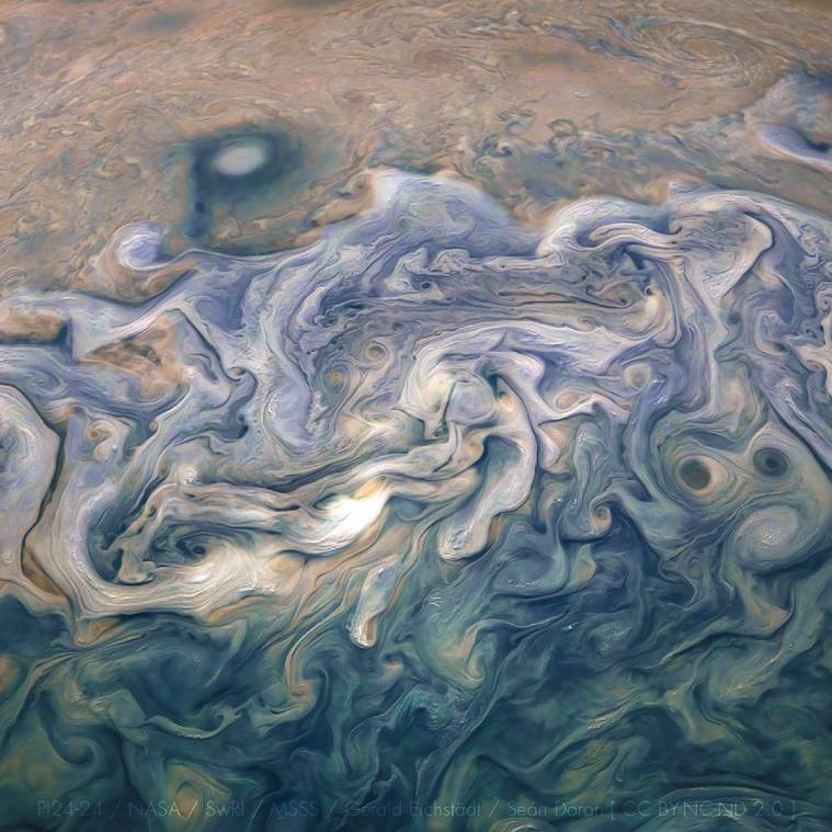 Jupiter looks like a modern art portrait in these JunoCam images