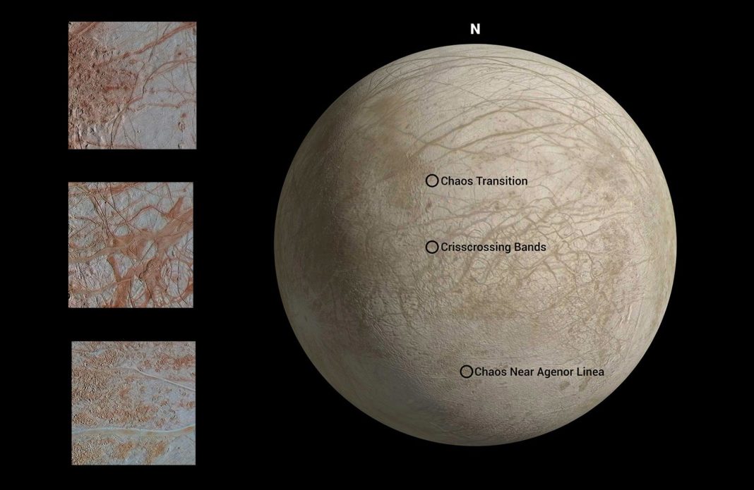 ‘Chaos Terrain’ of Jupiter’s Moon Europa Shown in Crisp Detail in NASA Galileo Images