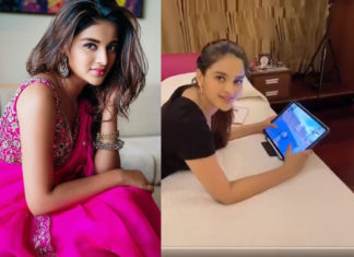 Nidhhi Agerwal caught red handedly!