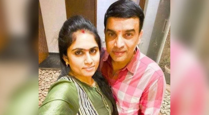 Dil Raju intimate pose with new wife