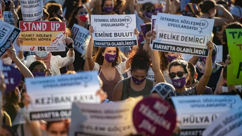 Thousands rally in Turkey to demand end of violence against women