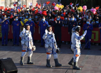 Astronauts at China's new space station conduct first spacewalk